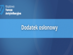 Na niebieskim tle w lewym górnym rogu widnieje napis rządowa tarcza antyinflacyjna a pośrodku jest napis dodatek osłonowy