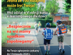 krus plakat "bezpiecnie na wsi mamy wypadkom zapobiegamy"