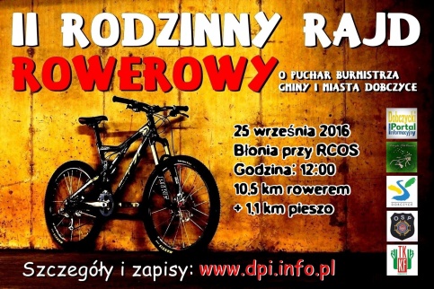 II Rodzinny Rajd Rowerowy - plakat