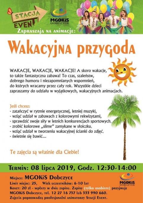 plakat - wakacyjna przygoda