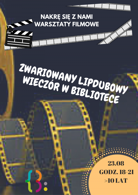 Plakat Zwiariowany lipdabowy wieczór w bibliotece  