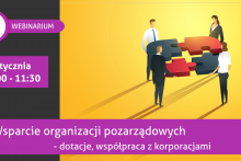 plakat promujący webinarium dla organizacji pozarządowych