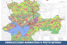 mapa przedstawiająca plan przestrzenny gminy Dobczyce