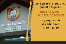 Informacja o godzinach pracy urzędu w Wielki Piątek