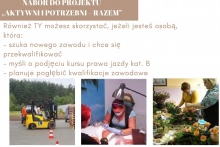 Plakat Nabór do projektu „Aktywni i Potrzebni – Razem”