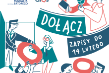 grafika poglądowa zawierająca hasło masz głos dołącz zapisy do 14 lutego