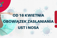 grafika - obowiązek zasłaniania ust i nosa