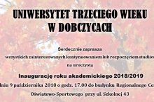 plakat - Uroczysta inauguracja roku akademickiego Uniwersytetu Trzeciego Wieku