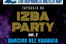 plakat Izby Gospidarczej Dorzecza Raby informujący o dancingu