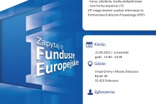 Zapytaj o Fundusze Europejskie - punkt konsultacyjny w Dobczycach