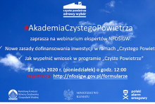 Cykl bezpłatnych webinarów w zakresie programu "Czyste Powietrze"