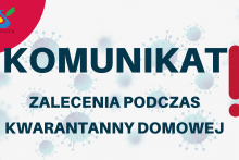 baner - zalecenia podczas kawarantanny domowej