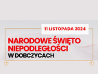 plakat Narodowe Święto Niepodległości w  Dobczycach