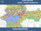 mapa przedstawiająca plan przestrzenny gminy Dobczyce