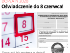  Ostateczny termin składania oświadczeń mija 8 czerwca