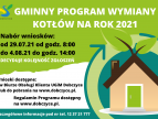 Gminny Program Wymiany Kotłów na rok 2021