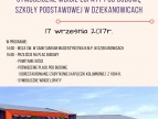 plakat - symboliczne wbicie łopaty pod budowę szkoły podstawowej