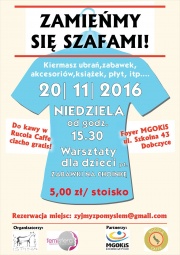 Plakat "Zamieńmy się szafami!"