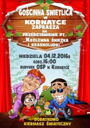 Plakat przedstawienie "Królewna Śnieżka i Krasnoludki"