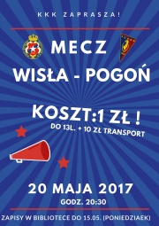 plakat mecz Wisła - Pogoń