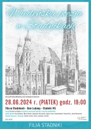plakat przedstawia grafikę Katedry Wiedeńskiej oraz informacje o wydarzeniu