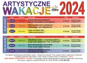 plakat przedstawiający harmonogram zajęć plastycznych 
