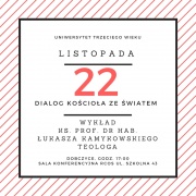 wykład "Dialog kościoła ze światem”