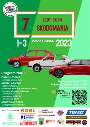 zielony plakat z autami 