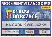 PLAKAT MECZ KS RABA - KS GÓRNIK WIELICZKA