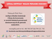 Plakat "Miejsce przyjazne dzieciom"