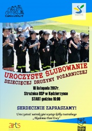 ślubowanie dzieciędzej drużyny pożarniczej - plakat