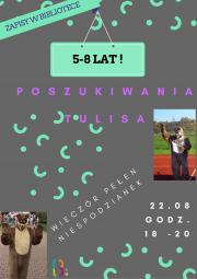 Plakat Poszukiwania Misia Tulisia