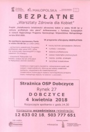 Bezpłatne "Warsztaty Zdrowia dla Kobiet"