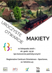 Plakat uroczystego otwarcia makiety historycznej 