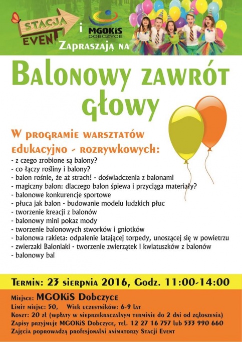 Plakat Balonowy zawrót głowy