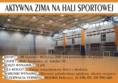 aktywna zima na hali sportowej