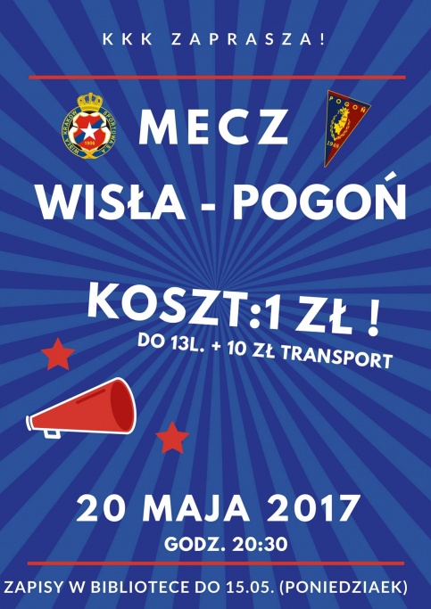 plakat mecz Wisła - Pogoń