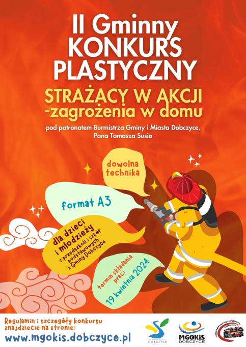 plakat informujący o konkursie strażackim