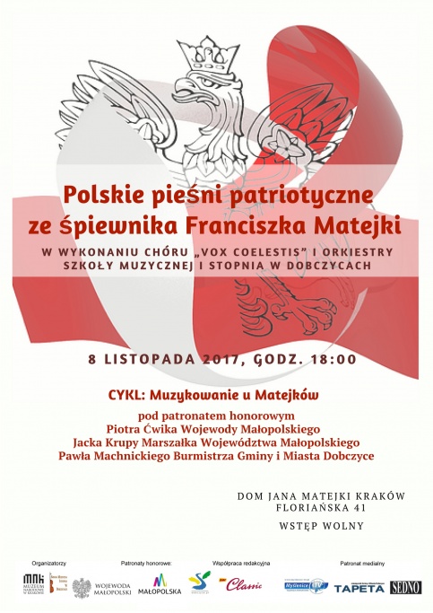 plakat - Koncert pieśni patriotycznych