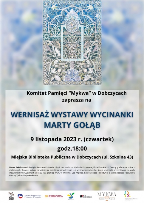 błękitny plakat z mozaiką 