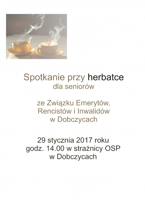 spotkanie przy herbatce - plakat